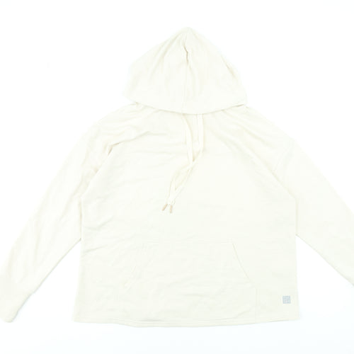 DASH Womens Beige Size 14 Pullover Hoodie Sweatshirt