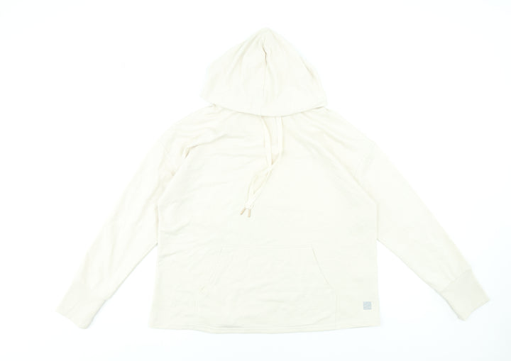 DASH Womens Beige Size 14 Pullover Hoodie Sweatshirt