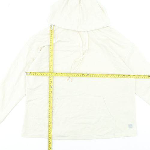 DASH Womens Beige Size 14 Pullover Hoodie Sweatshirt