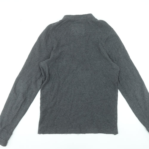 Abercrombie & Fitch Men’s Grey Long Sleeve Henley T-Shirt Size L