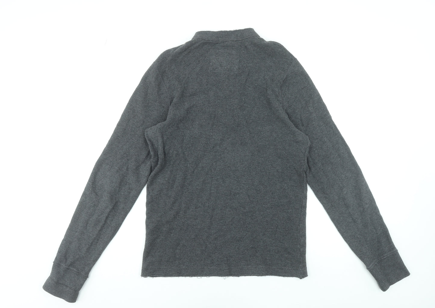 Abercrombie & Fitch Men’s Grey Long Sleeve Henley T-Shirt Size L