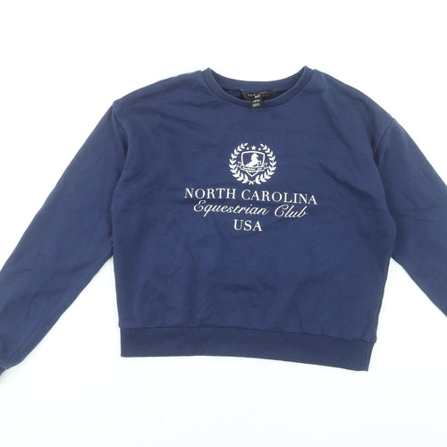 New Look Girls Blue Equestrian Club Pullover Sweatshirt 10-11 Years