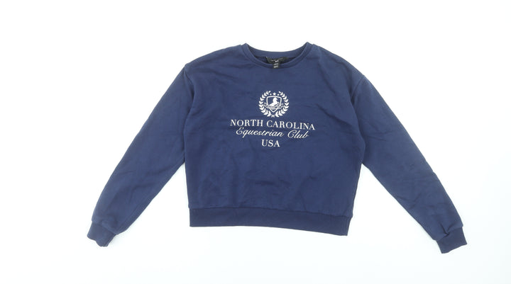 New Look Girls Blue Equestrian Club Pullover Sweatshirt 10-11 Years