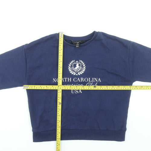 New Look Girls Blue Equestrian Club Pullover Sweatshirt 10-11 Years