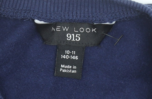 New Look Girls Blue Equestrian Club Pullover Sweatshirt 10-11 Years