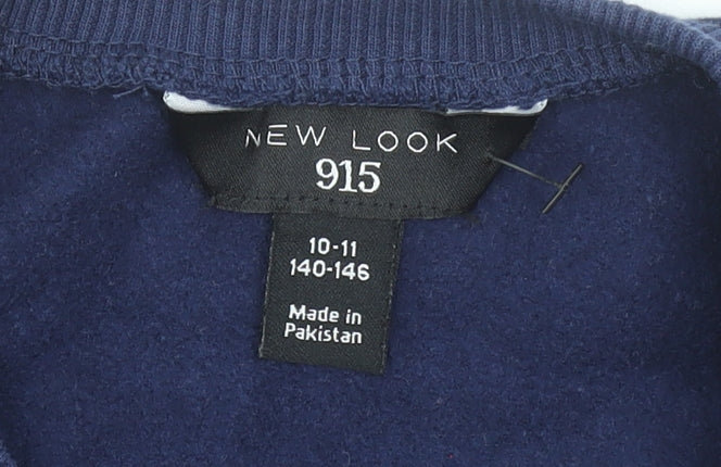New Look Girls Blue Equestrian Club Pullover Sweatshirt 10-11 Years