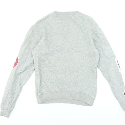 Influence Womens Grey Graphic Print Crew Neck Sweatshirt Size 12