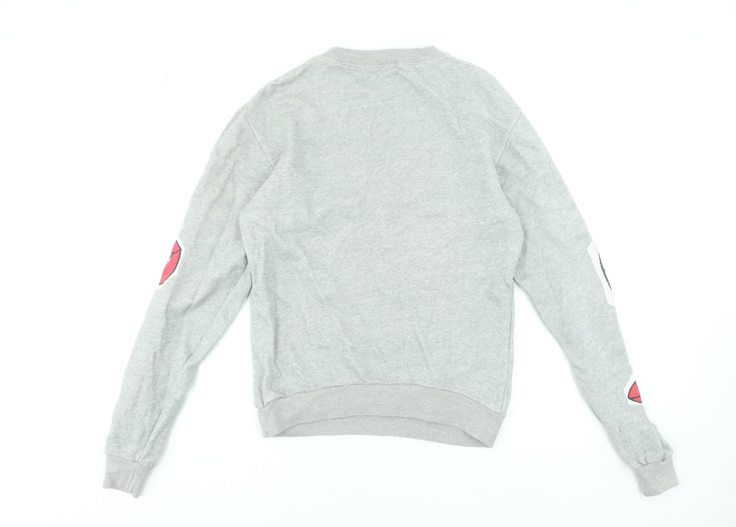 Influence Womens Grey Graphic Print Crew Neck Sweatshirt Size 12