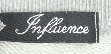 Influence Womens Grey Graphic Print Crew Neck Sweatshirt Size 12
