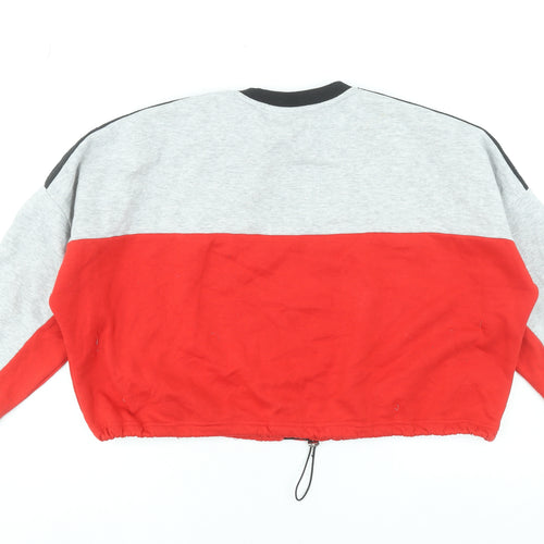 Disney Women’s Grey Red Mickey Mouse Pullover Sweatshirt Size M 12/14
