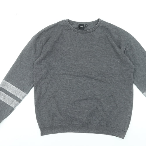 ASOS Women Grey Long Sleeve Crew Neck Pullover Sweatshirt Size 12