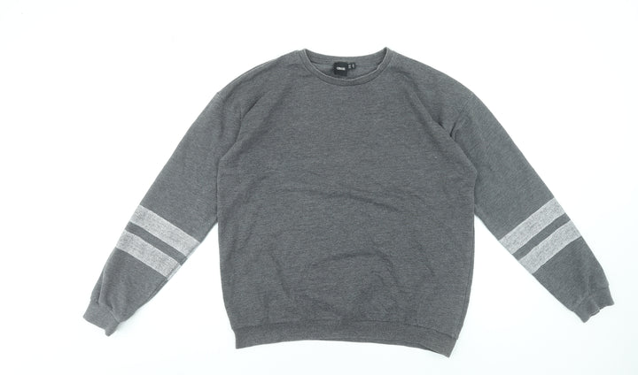 ASOS Women Grey Long Sleeve Crew Neck Pullover Sweatshirt Size 12