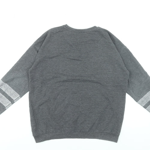 ASOS Women Grey Long Sleeve Crew Neck Pullover Sweatshirt Size 12
