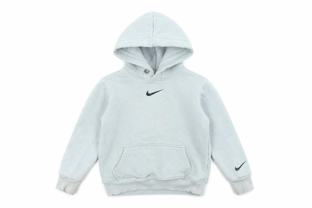 Nike Boys Grey Pullover Hoodie 134-140cm Cotton Logo Sportswear