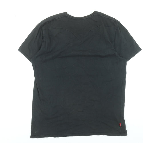 Levi's Men's Black Logo Graphic Cotton T-Shirt Size L