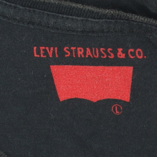Levi's Men's Black Logo Graphic Cotton T-Shirt Size L