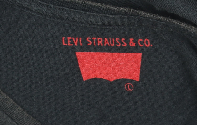 Levi's Men's Black Logo Graphic Cotton T-Shirt Size L