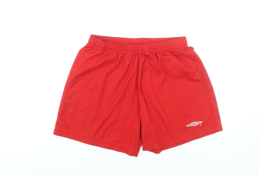 Umbro Men's Red L Athletic Quick Dry Sports Shorts