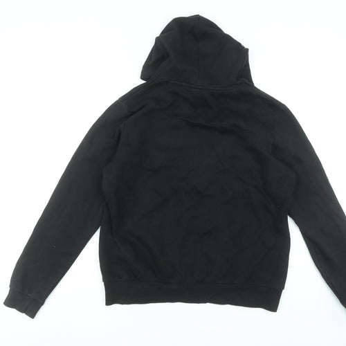 Puma Womens Black Pullover Hoodie Size 14 Cotton Blend Logo