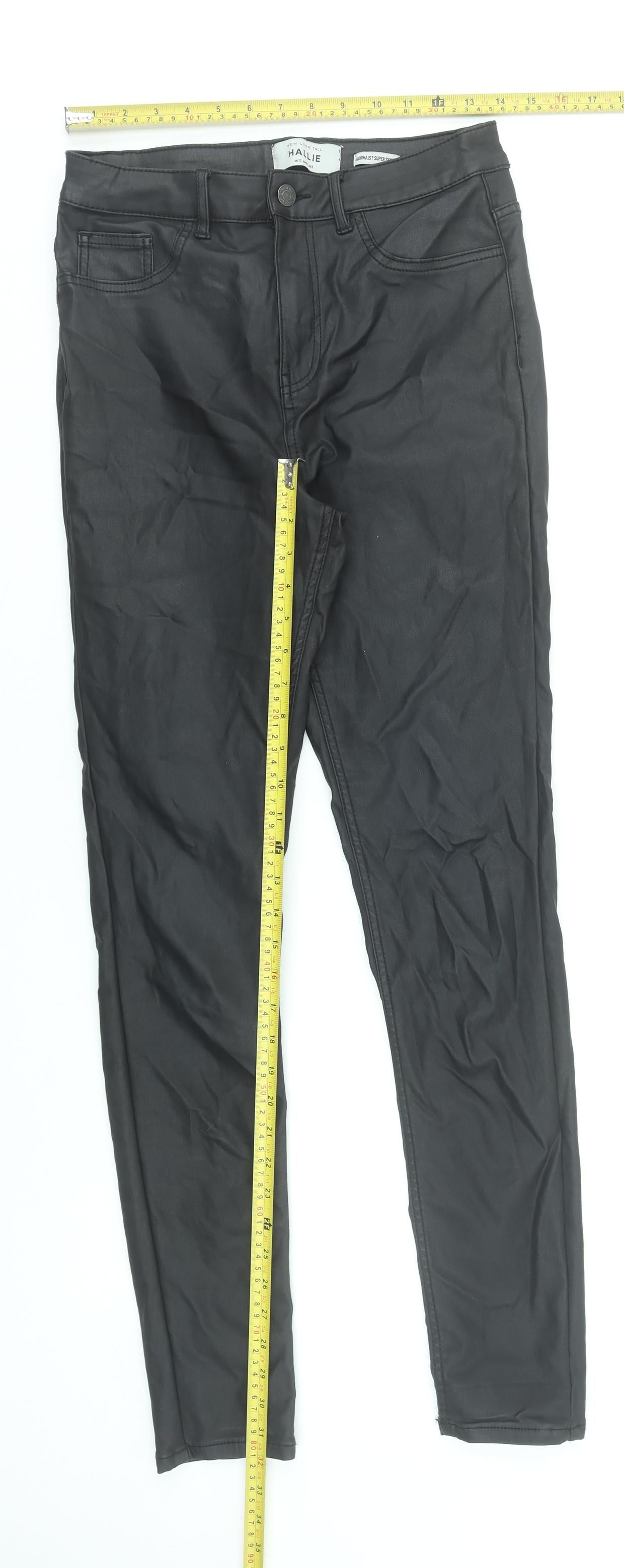 New Look Women’s Black Skinny Tall Jeans UK 12 High Rise Viscose Blend