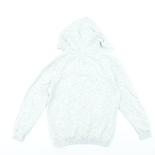 DFND Boys Grey Pullover Hoodie 11-12 Years Cotton Blend Logo Sweatshirt