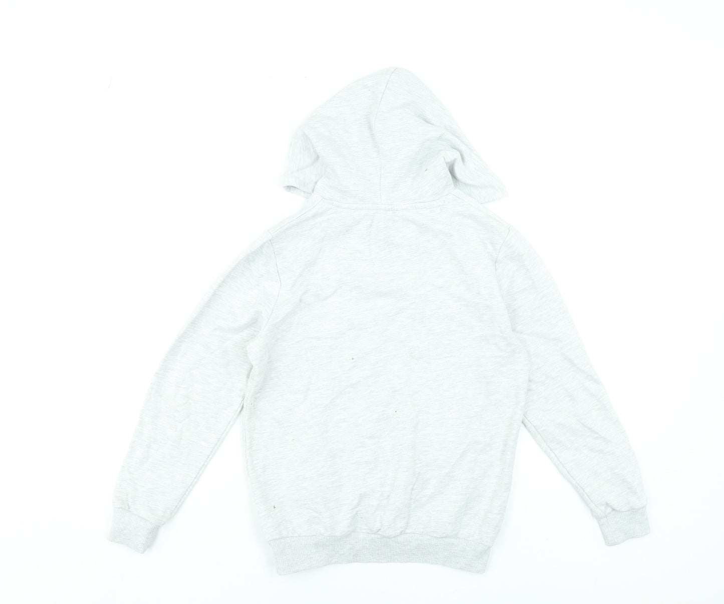 DFND Boys Grey Pullover Hoodie 11-12 Years Cotton Blend Logo Sweatshirt