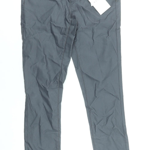 VILA Womens Grey Skinny Jeans Size 12 Stretch Coated Viscose Blend