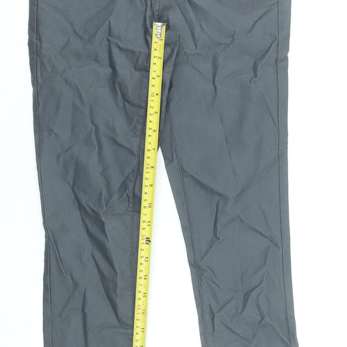 VILA Womens Grey Skinny Jeans Size 12 Stretch Coated Viscose Blend