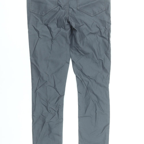 VILA Womens Grey Skinny Jeans Size 12 Stretch Coated Viscose Blend