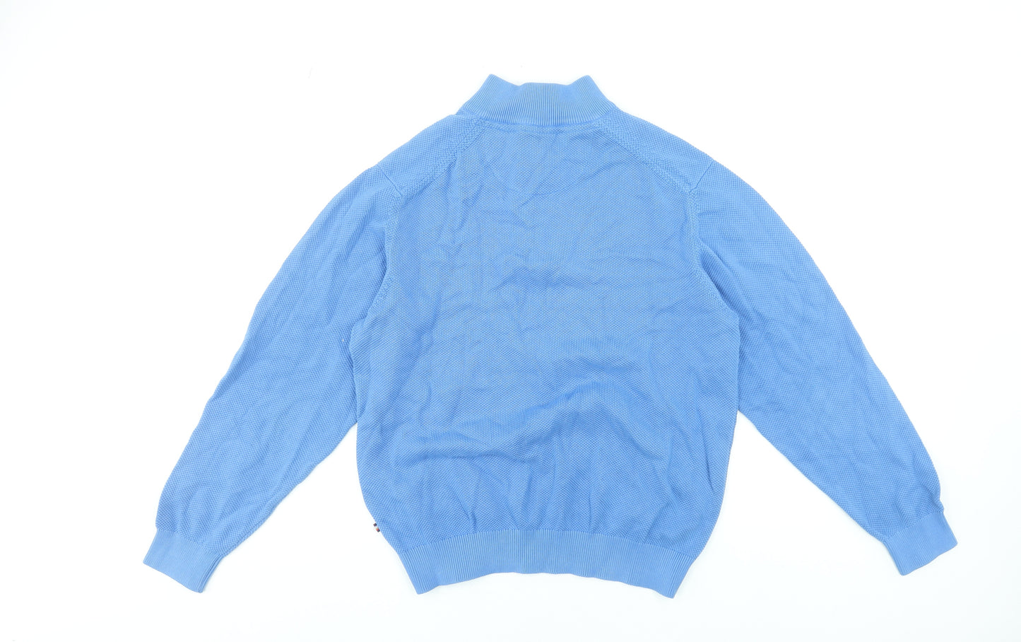 André Jeanswear Men's Blue Cotton 1/2 Zip Knit Sweatshirt Size L