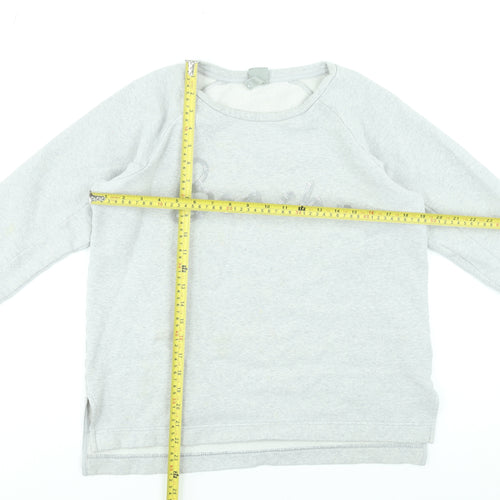 Bench Women’s Grey Pullover Sweatshirt M Cotton Blend Logo