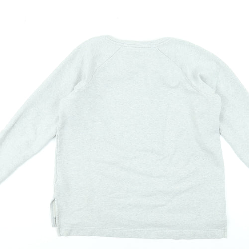 Bench Women’s Grey Pullover Sweatshirt M Cotton Blend Logo