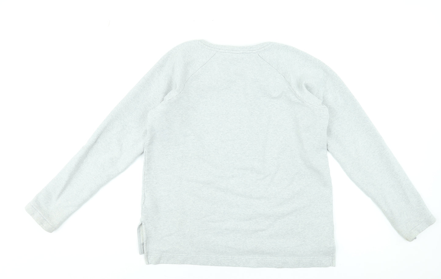 Bench Women’s Grey Pullover Sweatshirt M Cotton Blend Logo