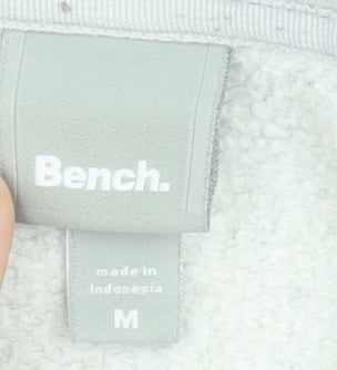 Bench Women’s Grey Pullover Sweatshirt M Cotton Blend Logo