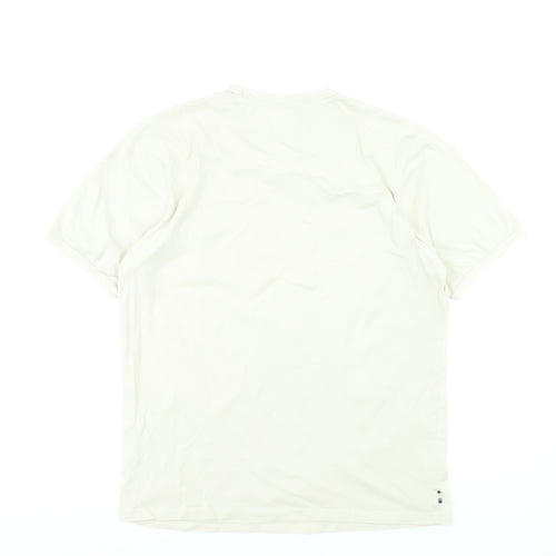 Diesel Men's Beige XL Crew Neck Cotton Short Sleeve T-Shirt