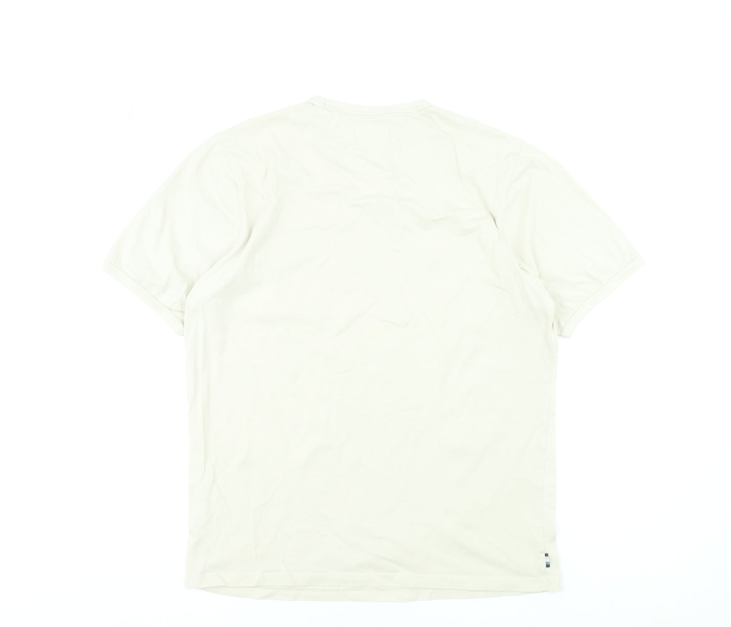 Diesel Men's Beige XL Crew Neck Cotton Short Sleeve T-Shirt