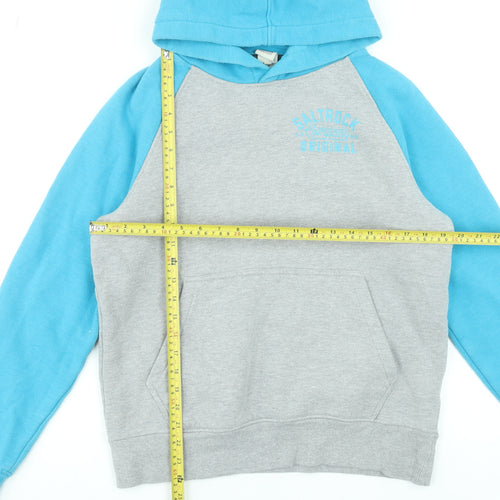 Saltrock Women Blue & Grey Pullover Hoodie Size S Relaxed Fit