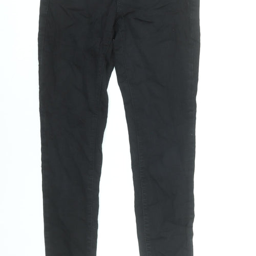 Topshop Womens Black Skinny Jeans Size 8 Regular Stretch Denim
