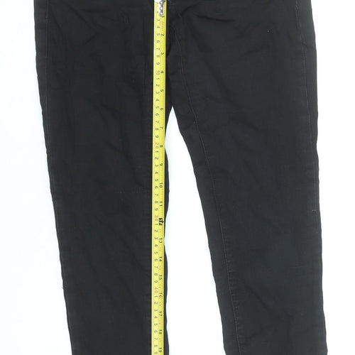 Topshop Womens Black Skinny Jeans Size 8 Regular Stretch Denim