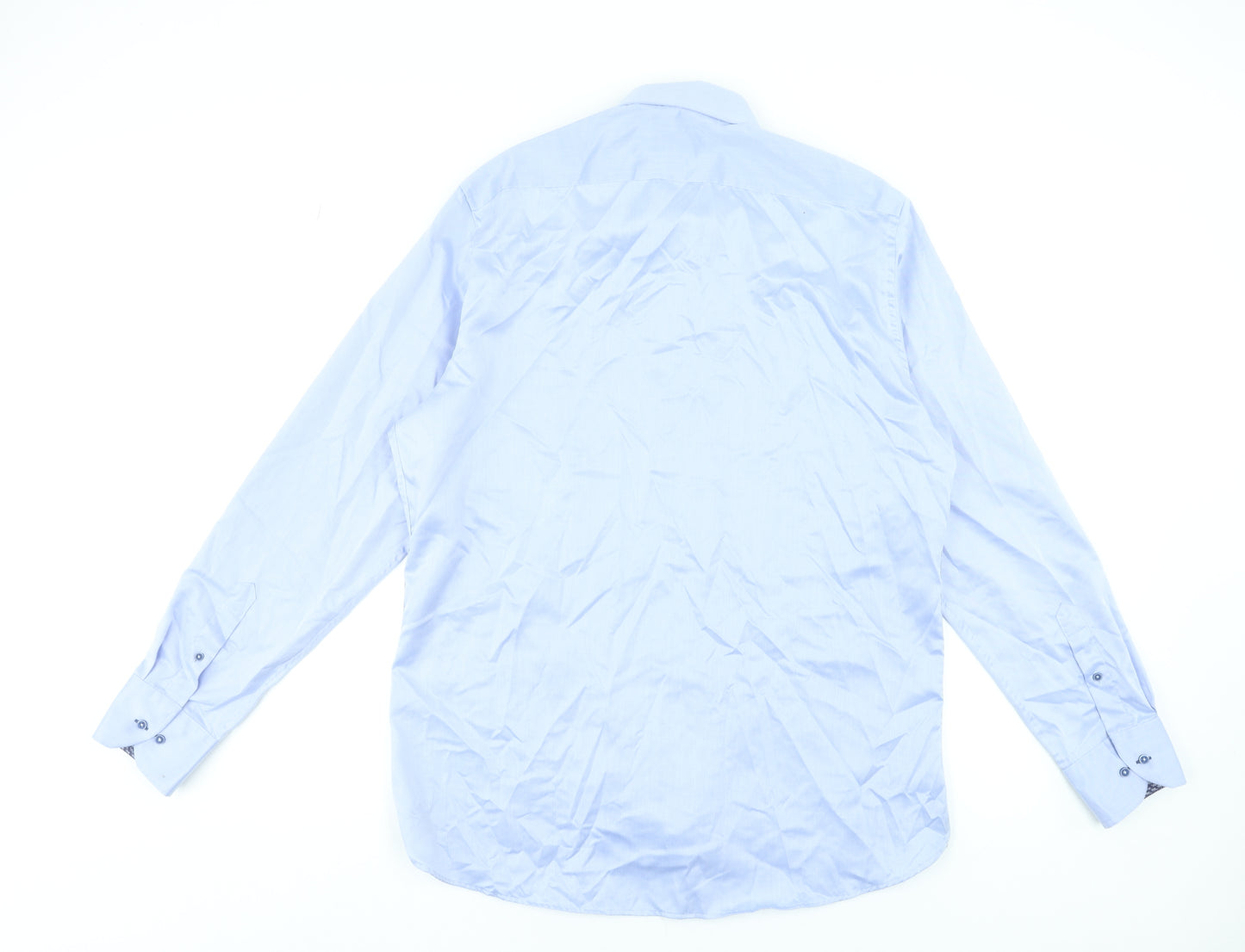 Herbie Frogg Men's Blue 17 Slim Fit Long Sleeve Dress Shirt