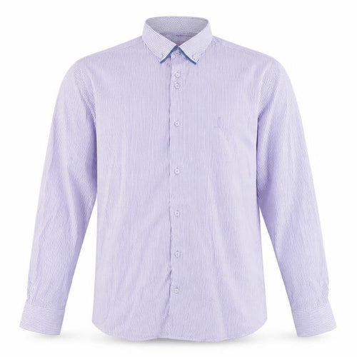6th Sense Men's Purple Check Long Sleeve Egyptian Cotton Dress Shirt XL