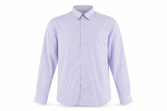 6th Sense Men's Purple Check Long Sleeve Egyptian Cotton Dress Shirt XL