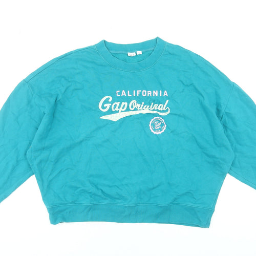 GAP Women’s Teal California Original Sweatshirt M Cotton Blend