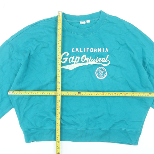 GAP Women’s Teal California Original Sweatshirt M Cotton Blend