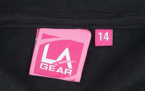 LA Gear Women's Black Size 14 Pullover Hoodie Sweatshirt