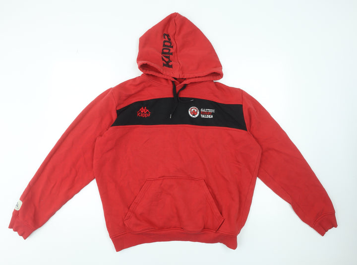 Kappa Mens Red Hoodie XL Cotton Blend Gaztedi Rugby Taldea Pullover