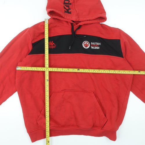 Kappa Mens Red Hoodie XL Cotton Blend Gaztedi Rugby Taldea Pullover