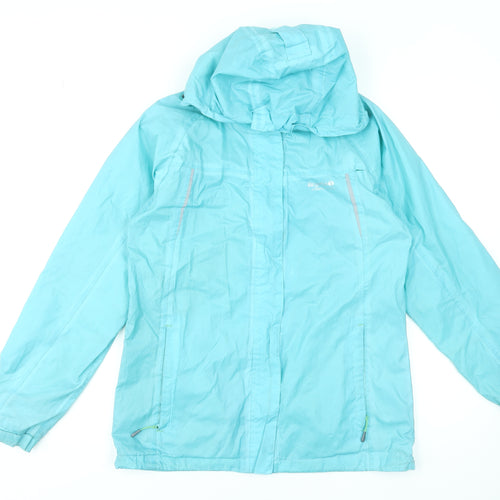 Regatta Women Blue Size 10 Waterproof Hooded Rain Jacket