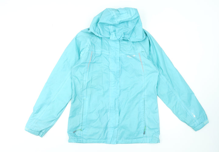 Regatta Women Blue Size 10 Waterproof Hooded Rain Jacket