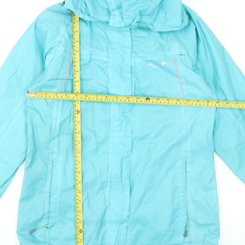 Regatta Women Blue Size 10 Waterproof Hooded Rain Jacket